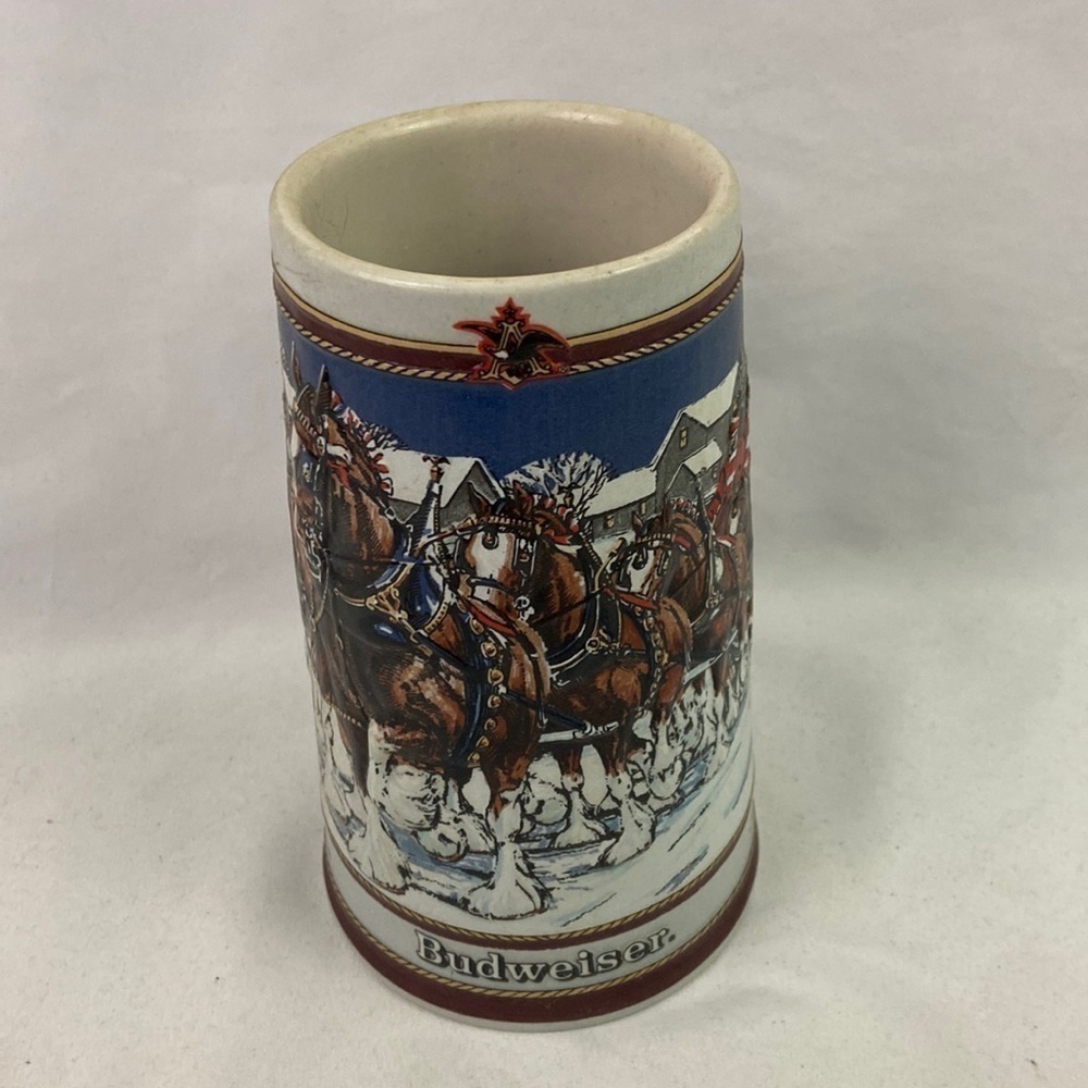 Vintage Budweiser Clydesdale 1989 Beer Stein Mug